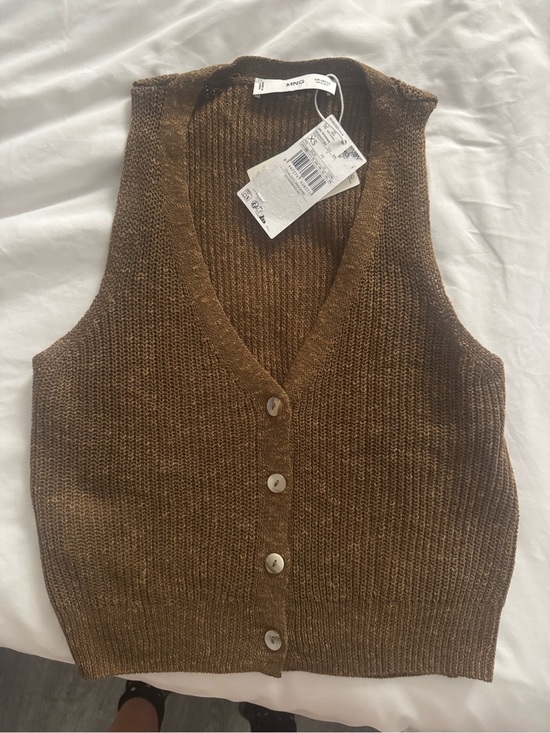 Mango Tops - Mango Chestnut Brown Knit Vest